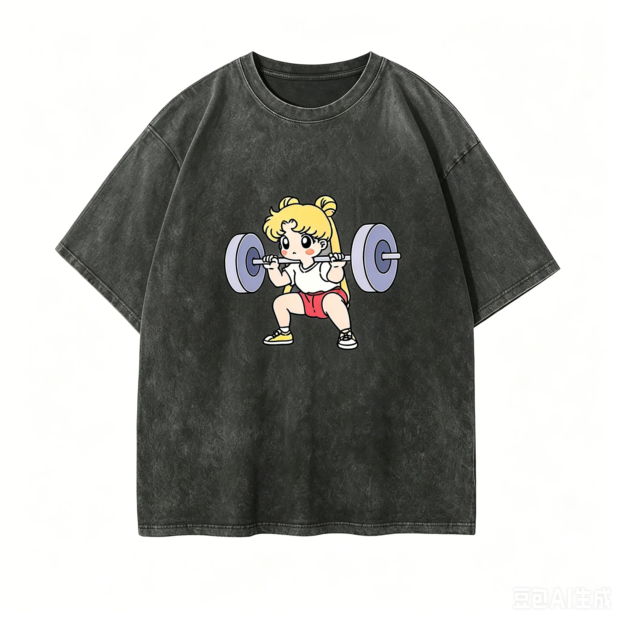 2026 New Arrival Women Sailor Moon 100% Pure Cotton Washed Retro T-shirt Summer Y2K Street Fashion Tops